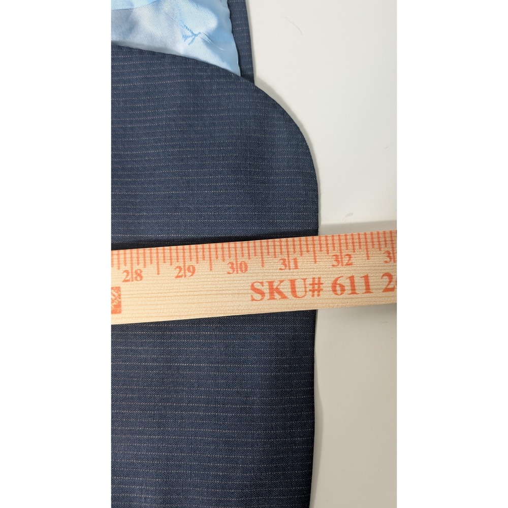 ISAIA Napoli Men's‎ Blueberry Pinstripe Wool Blazer Base S 2094 PH Italy Size 46 - Picture 9 of 9